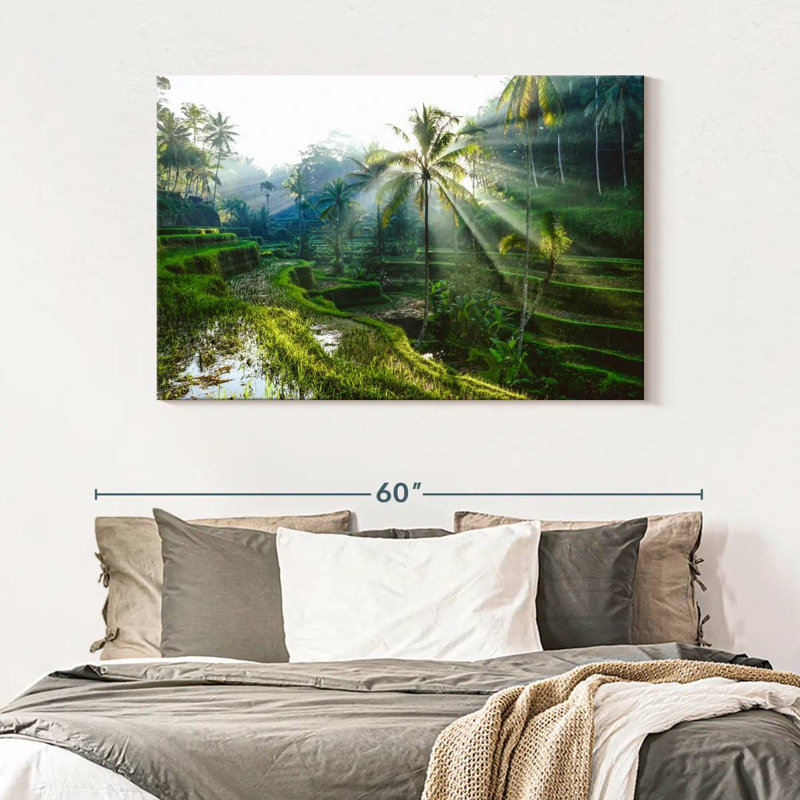 Rizières en terrasses Alvord Bali, H 32 po x l 48 po