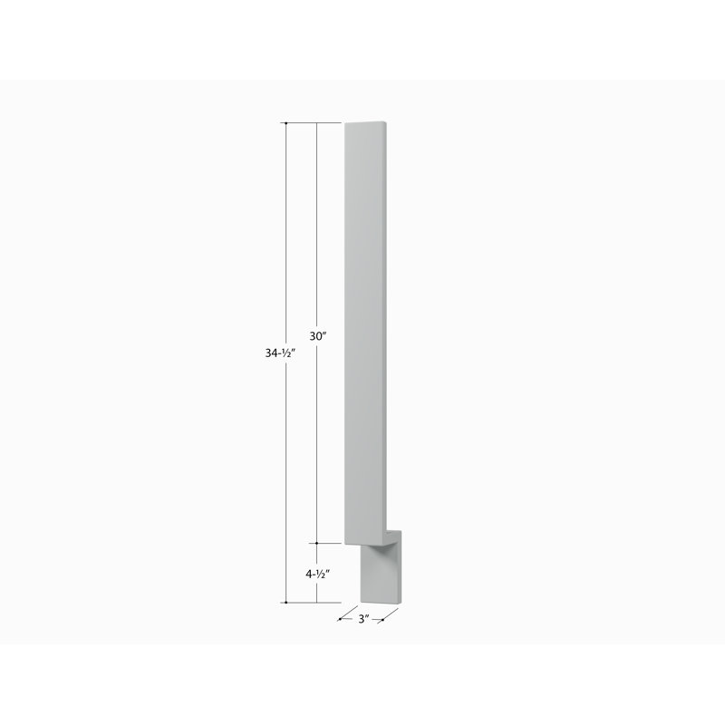 Disar 3" Bathroom Cabinet Base Filler , Gray