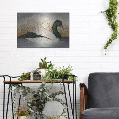 Rosalind Wheeler 'Magpie Goose' by David Carter Brown Metal Wall Art