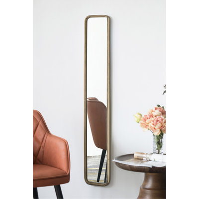 Miroir pleine longueur Vanhook 119 x 20 cm avec cadre, miroir long pour couloir, salon, chambre ou salle de bain