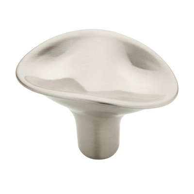(5 Pack) 1-3/8 inch Mid Century Modern Havanah Knob Satin Nickel
