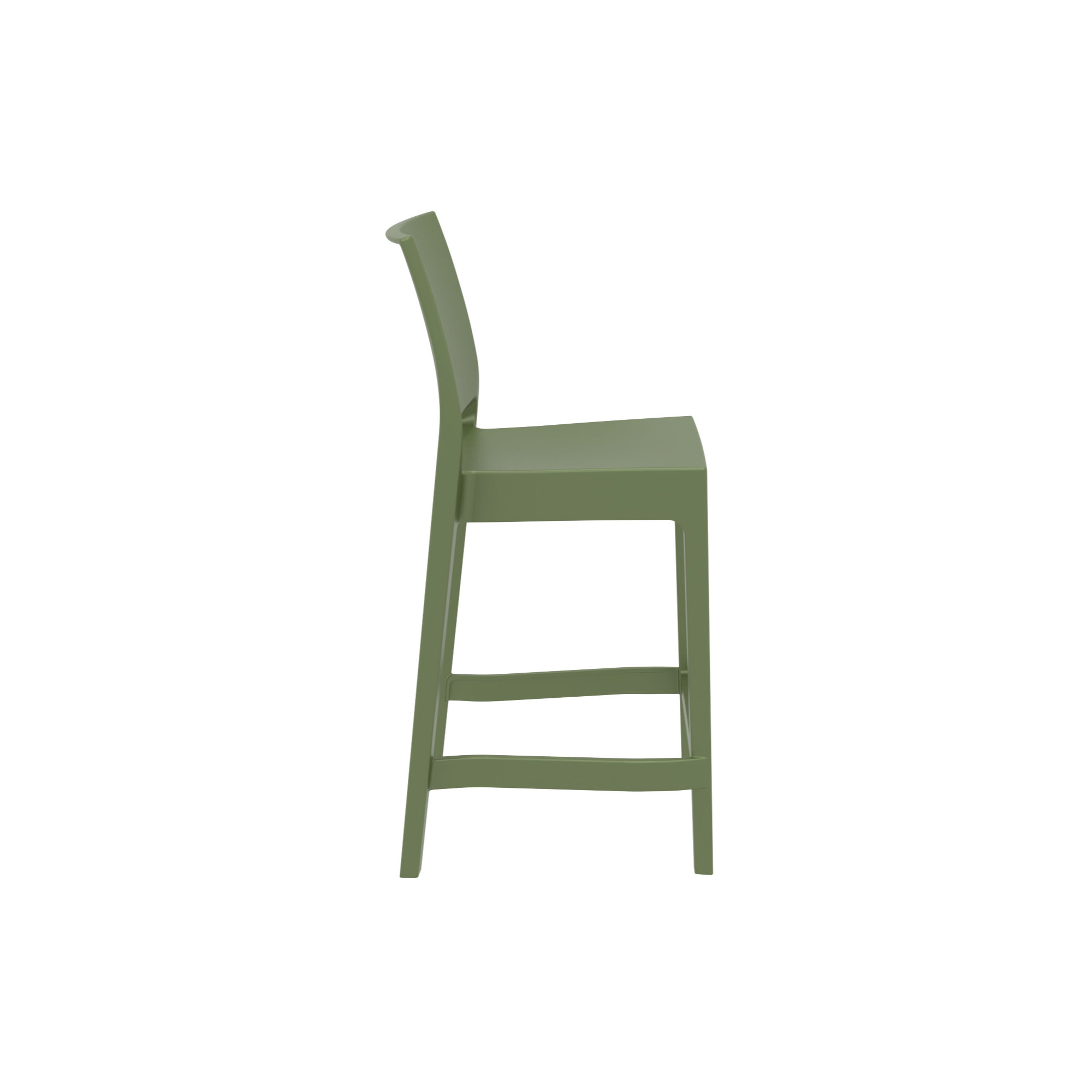 Adrienne Outdoor Bar Stool, 25.5", Olive Green