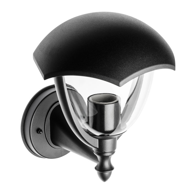 Sacide Black Hardwired Outdoor Wall Lantern