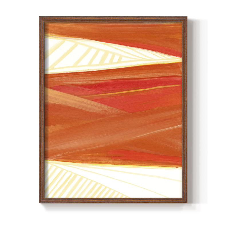 Warm Rays I, reproduction encadrée - bois massif, Cadre photo brun simple, H 10 po x l 8 po