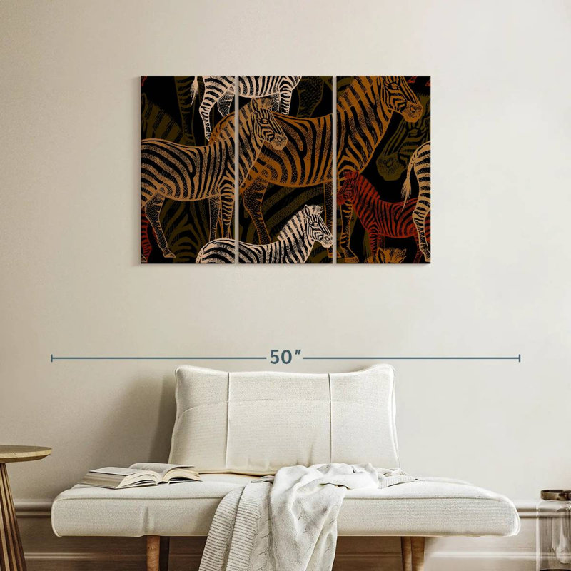 Brampt African Zebras Pattern, 24" H x 38" W