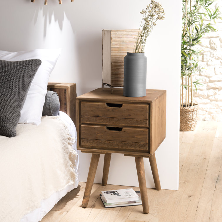 Caskey 2 Drawer Bedside Table