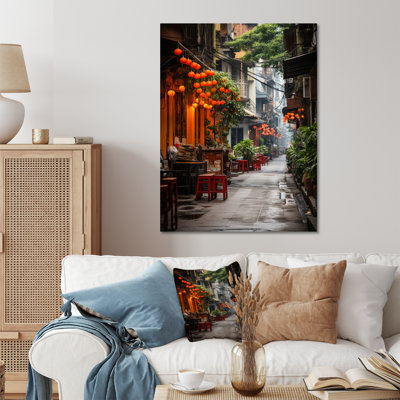 " Vietnam Hanoi Old Floral Quarter II - Vietnam Metal Art Print " Print