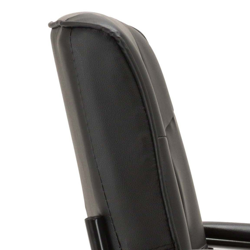 Chaise de salle d'attente en cuir l 22 po Stellan, Noir