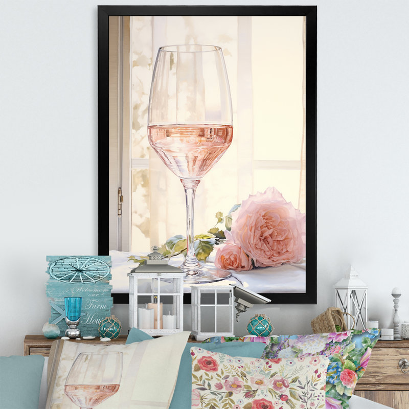 Sancerre Serenity I - impression, Cadre simple noir, H 40 po x l 30 po x P 1,5 po