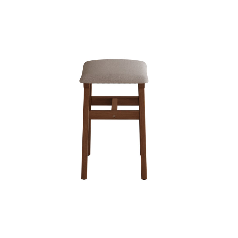 Tabouret de coiffeuse en bois massif Aevah avec coussin de selle, siège éponge à rebond élevé, fauteuil de maquillage facile à assembler