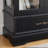 Lighted Glass Curio Cabinet With Adjustable Shelves - Elegant 2-Door Display Cabinet & Built-In Drawer, Includes Bulb - BLACK