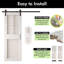 Portes de grange non assemblées et non finies en verre givré 26 po x 84 po à 5 lumières Homacer-126016240