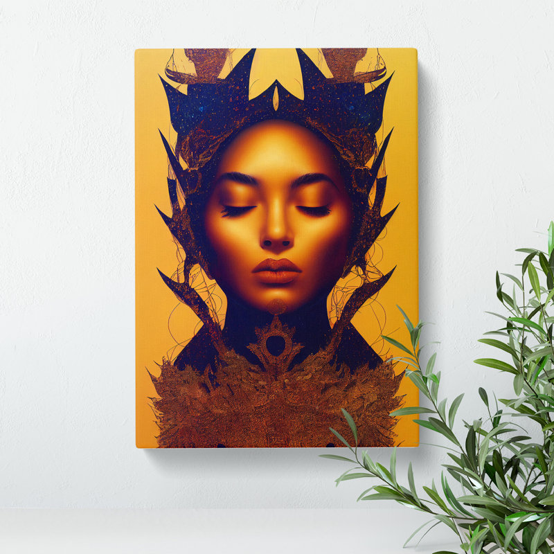 A Golden Woman No.3 - Wrapped Canvas, 50cm H x 35cm W x 3cm D