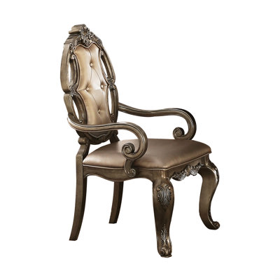 Chaise avec accoudoirs touffetée (ensemble de 2)