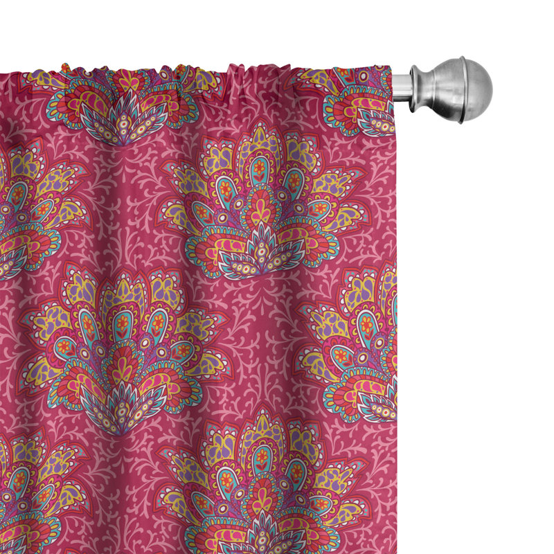 Lotus Semi-Sheer Rod Pocket Curtain Panels, 28" x 84"