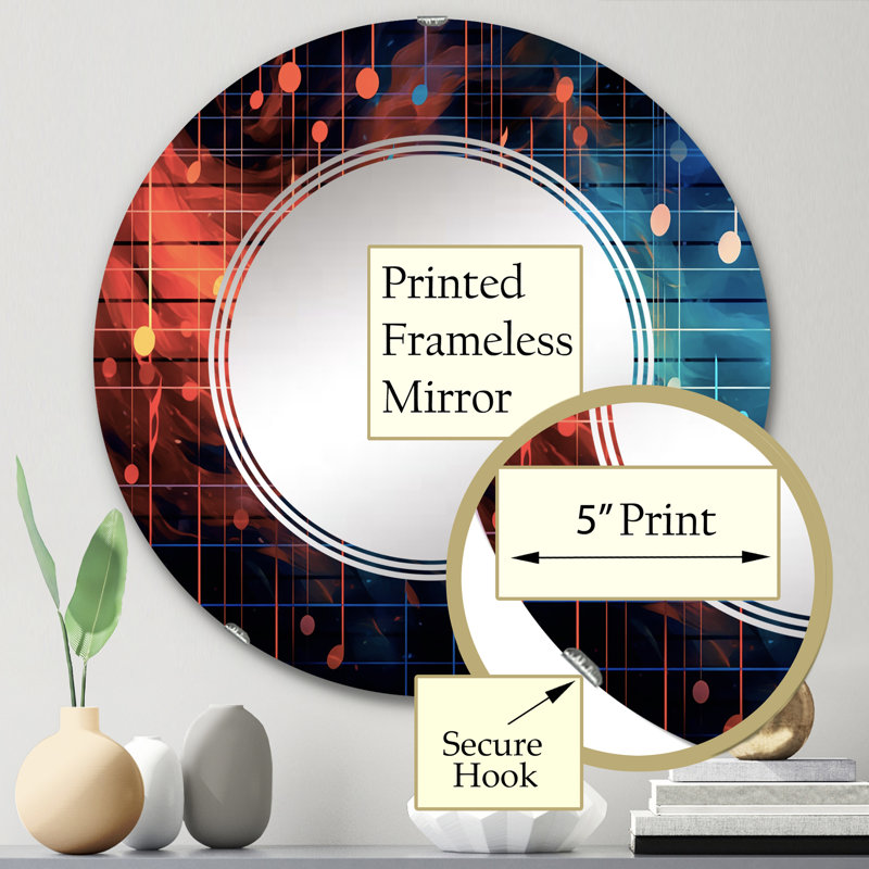 Miroir mural sans cadre Wiletta, 24 po x 24 po