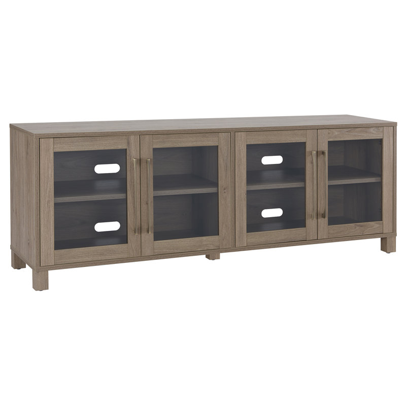 Quincy Unfinished TV Stand for TVs up to 75", Antiqued Grey