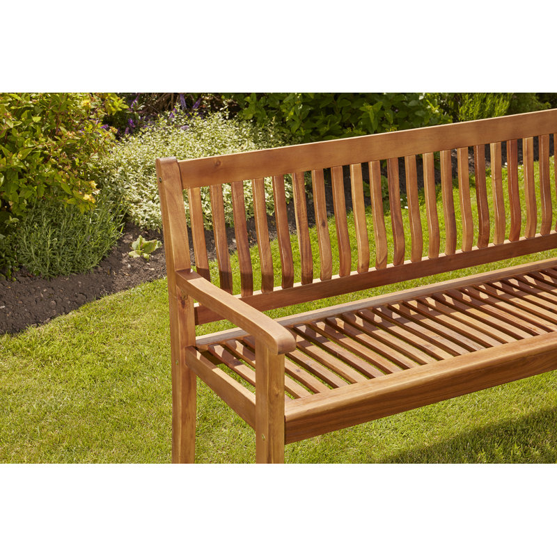 Ladulf 3 Seater Solid Wood Bench
