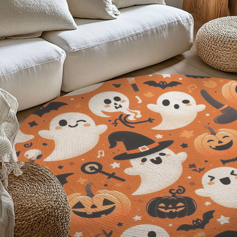 Tapis tressé Eerie, Rond 5 pi