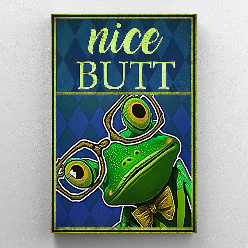 " Frog Nice Butt ", 36" H x 24" W x 1.25" D