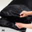 Ensemble de draps en satin de luxe 100% noir 4 pièces - Rides, lisses et doux pour la peau