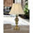 Vigore -  28" Satin Brass Touch Switch Table Lamp with USB Ports