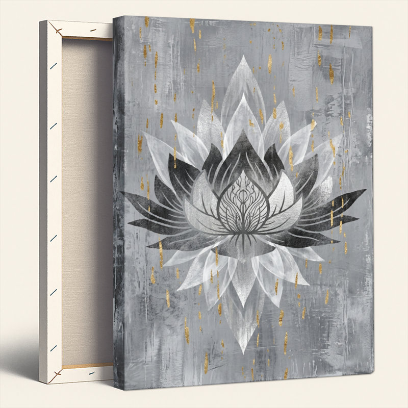 Ensemble de 1 tableau sur toile Fleur de lotus, H 40 po x l 28 po, Wrapped Canvas