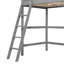 Lit mezzanine simple en bois massif avec échelle (gris) (VIEUX SKU: WF292330AAE)