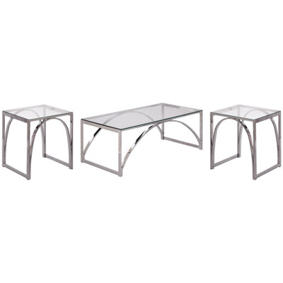 Stevenly 3 Piece Living Room Table Set