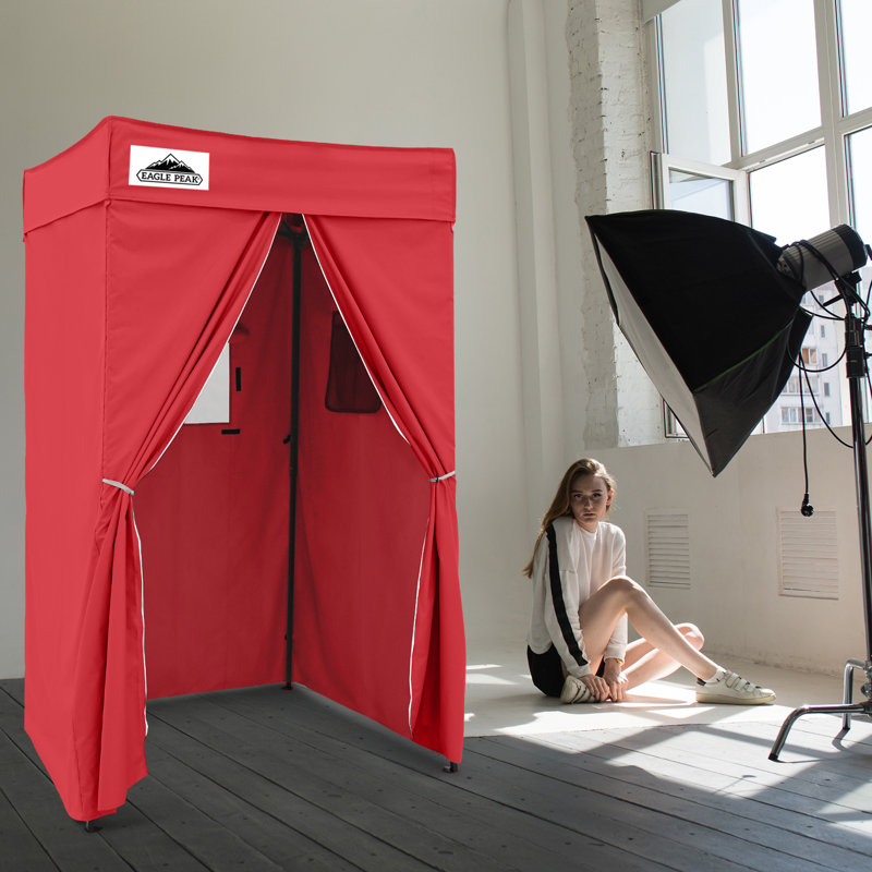 Flex Compact 4X4 Pop-Up Canopy Privacy Dressing Room, Red