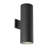 Abbey 2-Light Damp Rated Black Aluminum Wall Light-1793774741