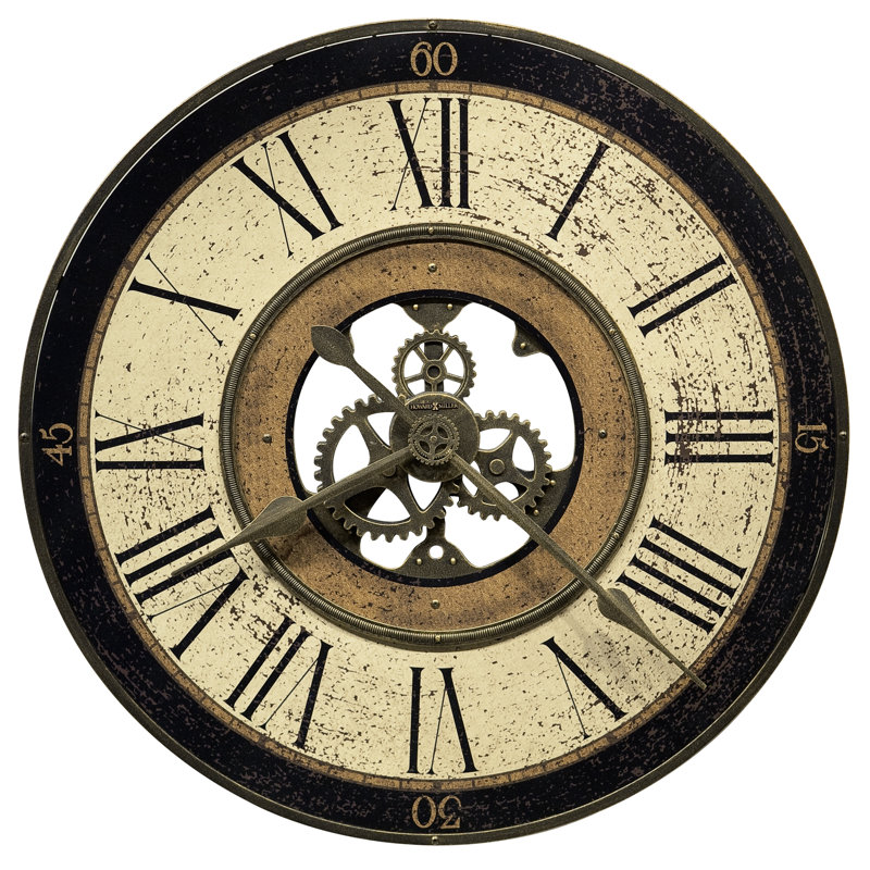 Oversized Brass Works 32" Wall Clock
