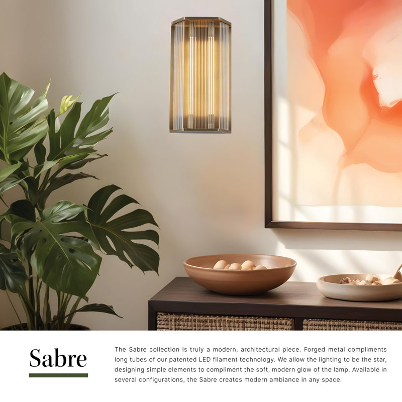 Sabre 2 - Light LED Bath Bar, Polished Nickel