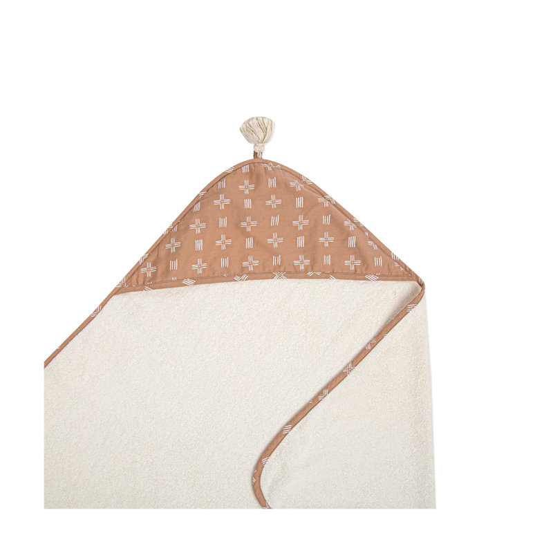Ezra Crane Baby Hooded Towel Copper Dash