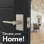 Poignée de porte intérieure réversible Mega Handles Glamour avec rosette rectangulaire pour la chambre à coucher, la salle de bain, le couloir et le bureau-98727711