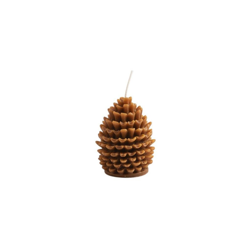 Bougie dimensionnelle brune 3 po Pinecone