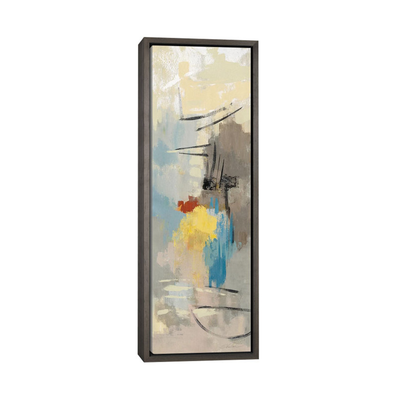 «Sail Away II», H 60 po x l 20 po x P 1,5 po, Toile encadrée de bois rustique foncé