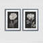 «Black and White Flowers III», ensemble de 2 reproductions d'art encadrées-1132732568-1201688118-1201688079