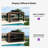 PURPLE LEAF Hardtop Gazebo for Patio Wood Grain Galvanized Steel with Netting-82512208