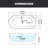 59'' Fluted Freestanding Soaking Acrylic Bathtub