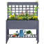Lit de jardin surélevé de 41 po avec treillis sur roulettes Outsunny, boîte à fleurs surélevée en bois avec pieds et doublure de lit, pour fleurs, herbes et légumes