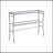 Accent Table, Console, Entryway, Narrow, Sofa, Living Room, Bedroom, Clear Tempered Glass, Silver Metal, Contemporary, Modern