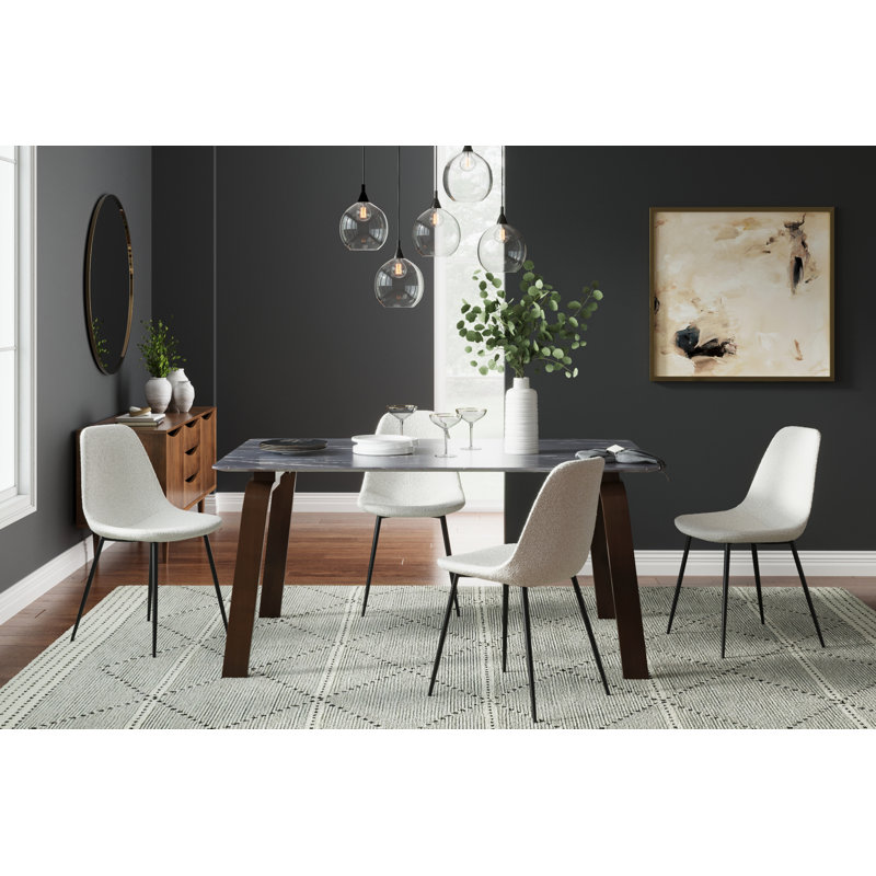4 - Person Four Leg Dining Set, White