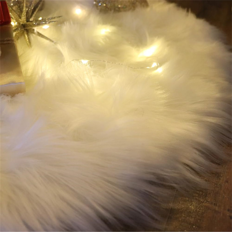 Andreq Faux Fur Tree Skirt, 95 cm