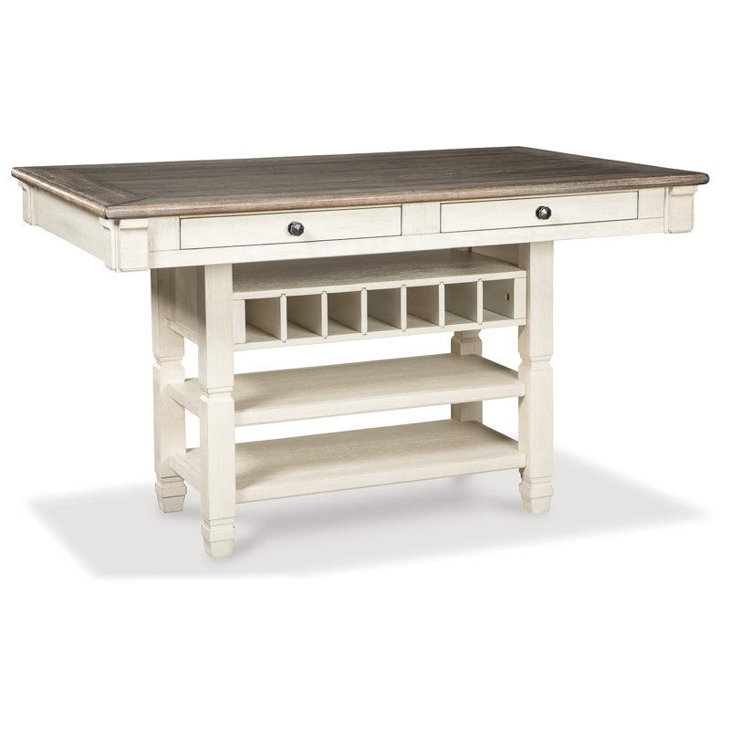 Bolanburg Counter Height Dining Table and 4 Barstools with Display Cabinet