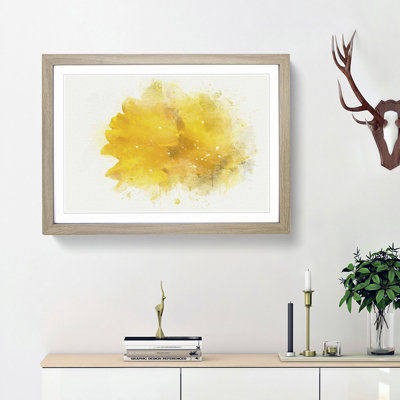 Sole Yellow Daffodil in Abstract - Picture Frame Painting Print
