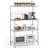  4-tier Coffee Bar Table W/adjustable Shelves S Hooks Hanging Net & Shelf Liner