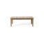 Table basse d'extérieur en bois d'acacia, brun clair, H 14 po x l 23,5 po x L 39,5 po