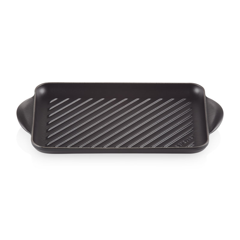 Le Creuset Cast Iron Rectangular Grill 32cm, Satin Black