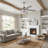 52" Modern Nickel Ceiling Fan With Light Kit And Remote Control, Double-Sided Blades, 6 Speeds Reversible DC Motor, 6"/10" Downrods, Timer
